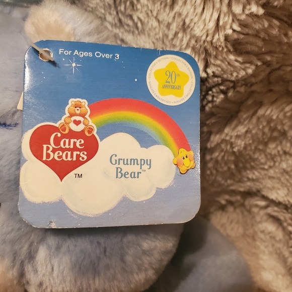 Vintage 13 inch 2002 20th anniversary Carlton Cards Grumpy Bear with Tags - Picture 5 of 13